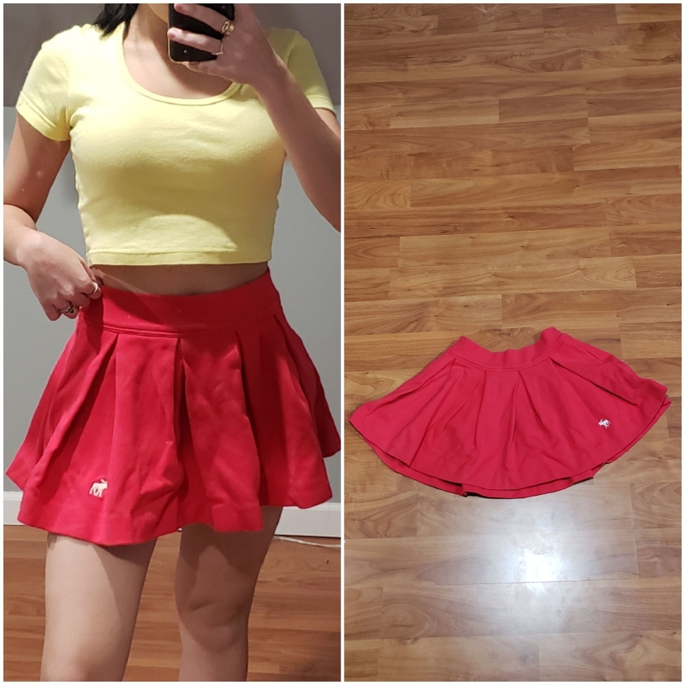 Abercrombie & Fitch Red Mini Skirt